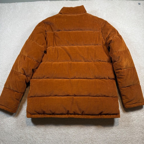 Patagonia Women Large Cord Fjord Down Coat Orange Full Zip Down Insulated Jacket - Picture 2 of 10